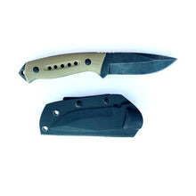 Load image into Gallery viewer, Fixed Blade Hunting Knife - Full Tang, Coyote Brown