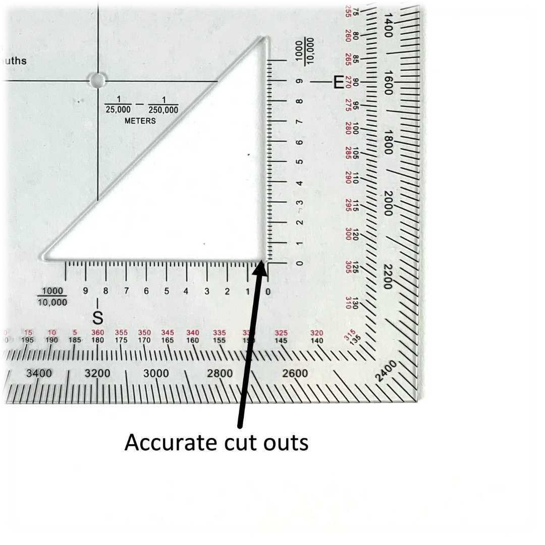 thumbnail image 2 of Coopers Bay Outdoors Military Map Protractor 2-Pack – Coordinate Scales For Land Navigation & Survival 2 of 6