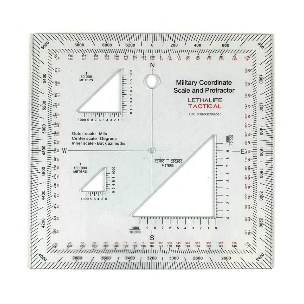 LETHALIFE Military Protractor for Land Navigation