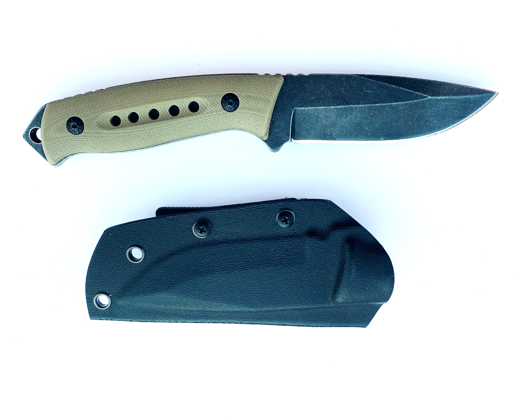 Fixed Blade Hunting Knife - Full Tang, Coyote Brown – LETHALIFE