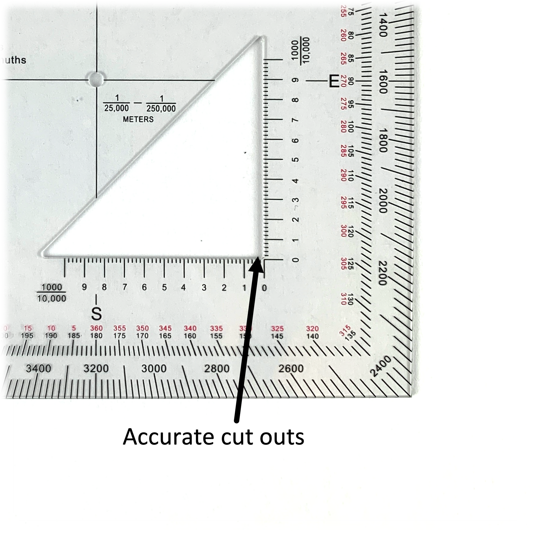 Ironheart Military Protractor Accurately Cut for Land Navigation