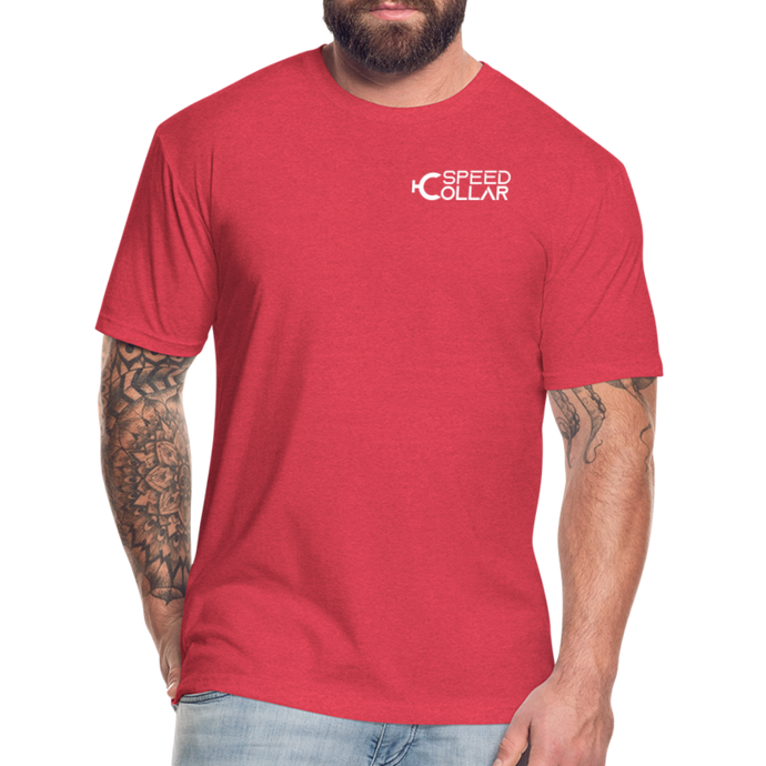 Fitted Cotton/Poly T-Shirt by Next Level - heather red
